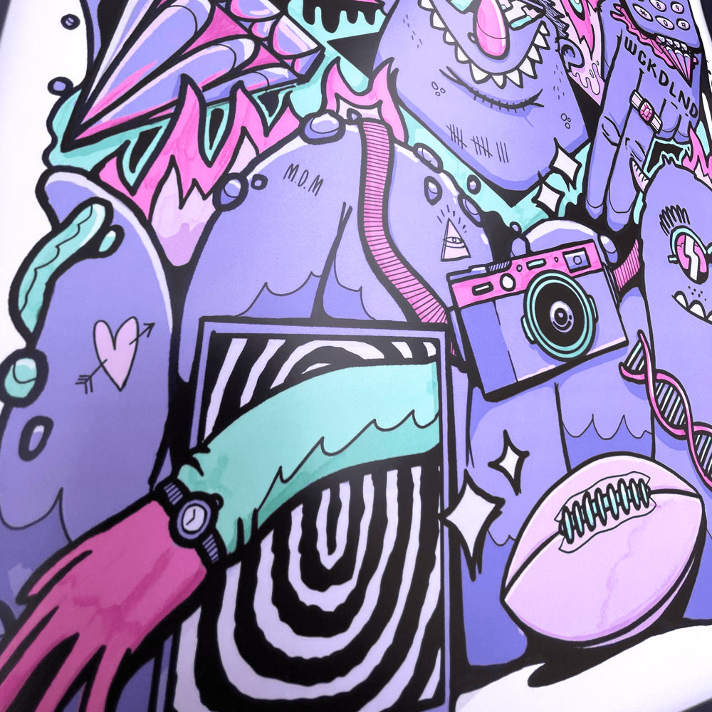 3am Purple Framed A3 Print