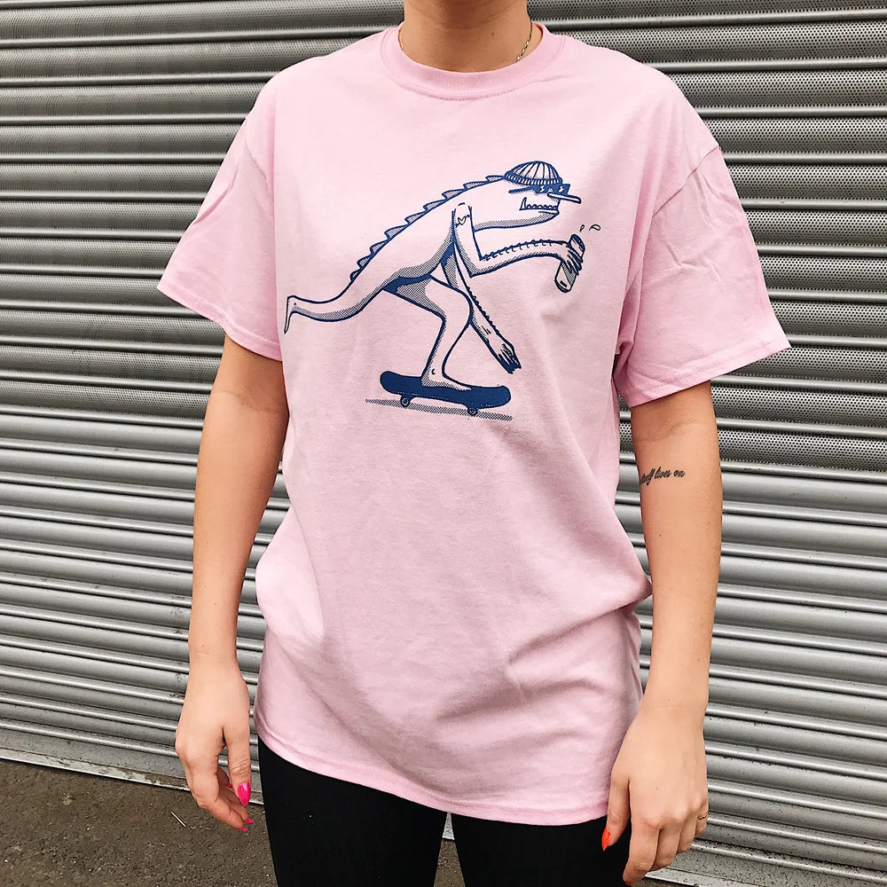 Monster Skater - Blue on Pink