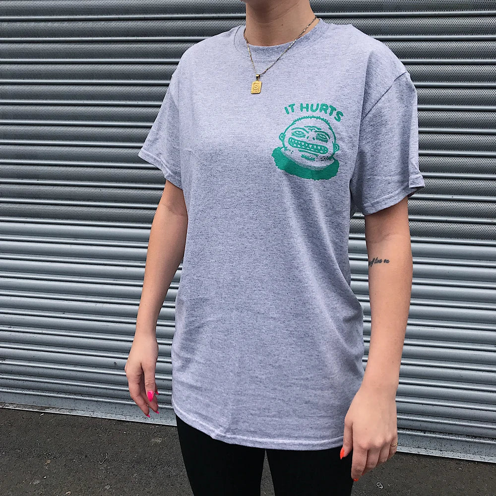 It Hurts - Green on Grey