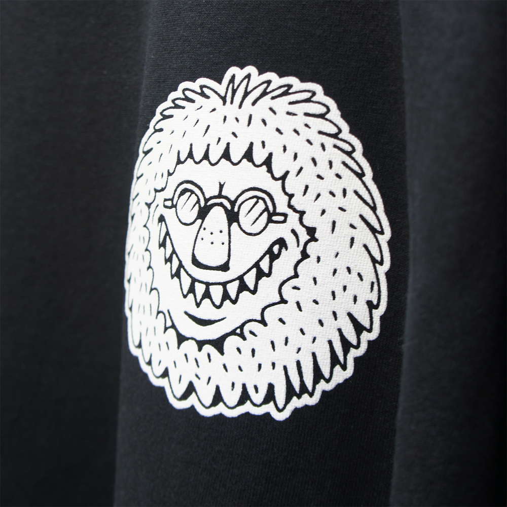 Roger Monster - White on Black