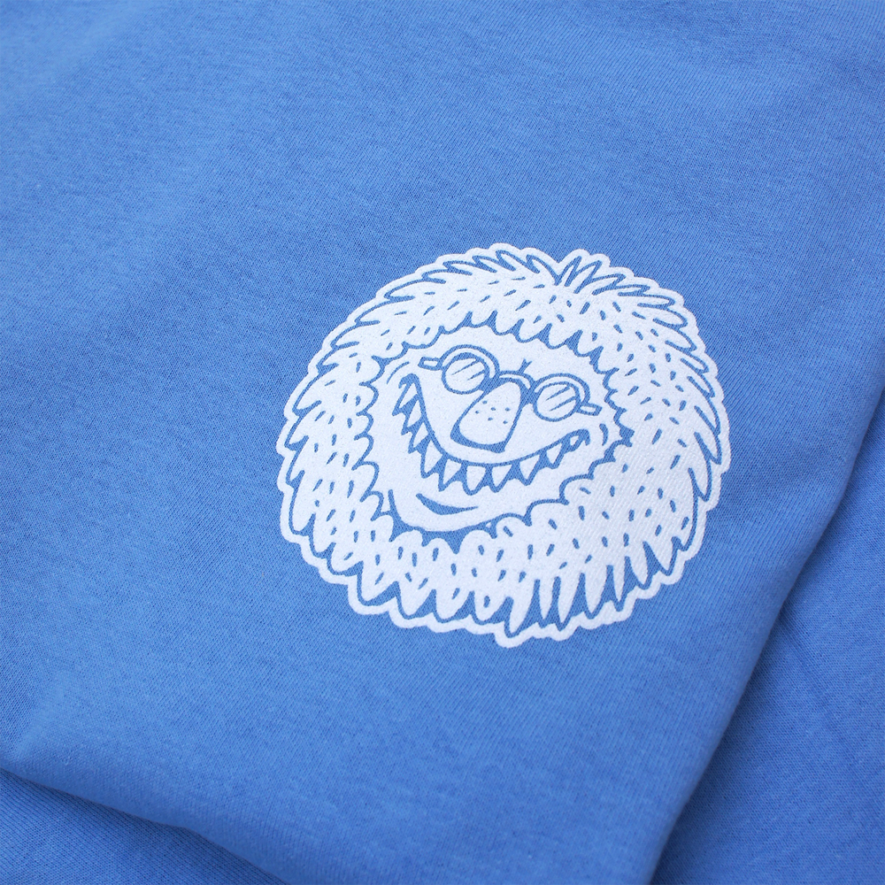 Roger Monster - White on Blue