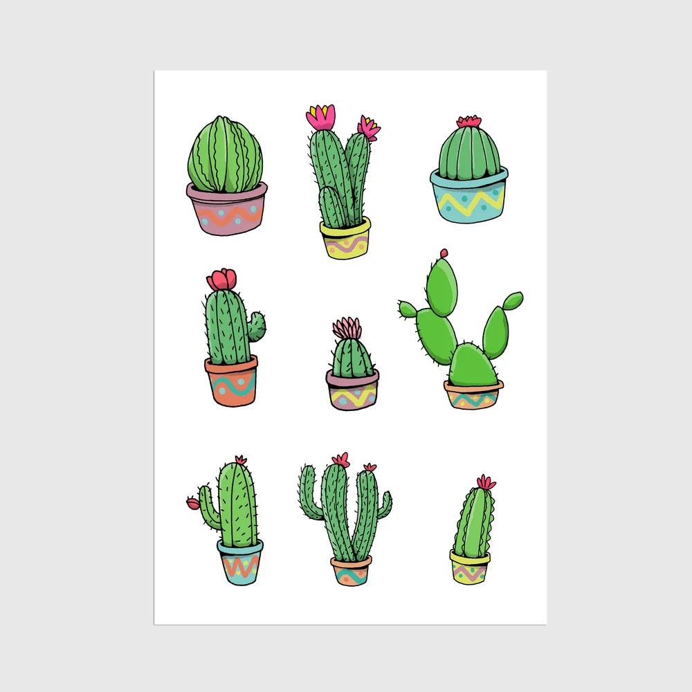 Cacti Minimal A3 Print