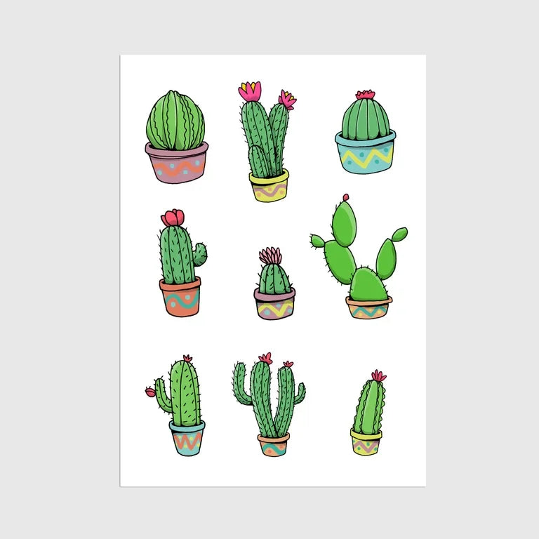 Cacti Minimal A4 Print