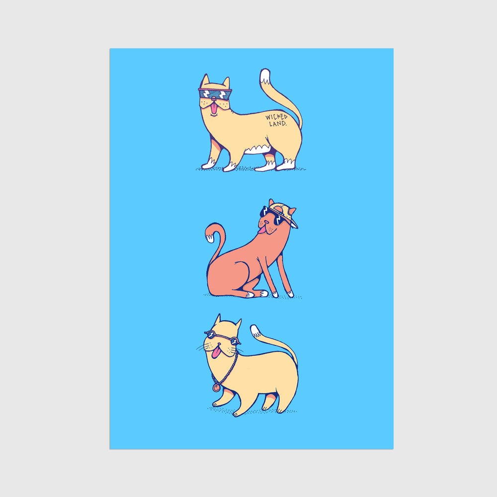 Cool Cats A3 Print