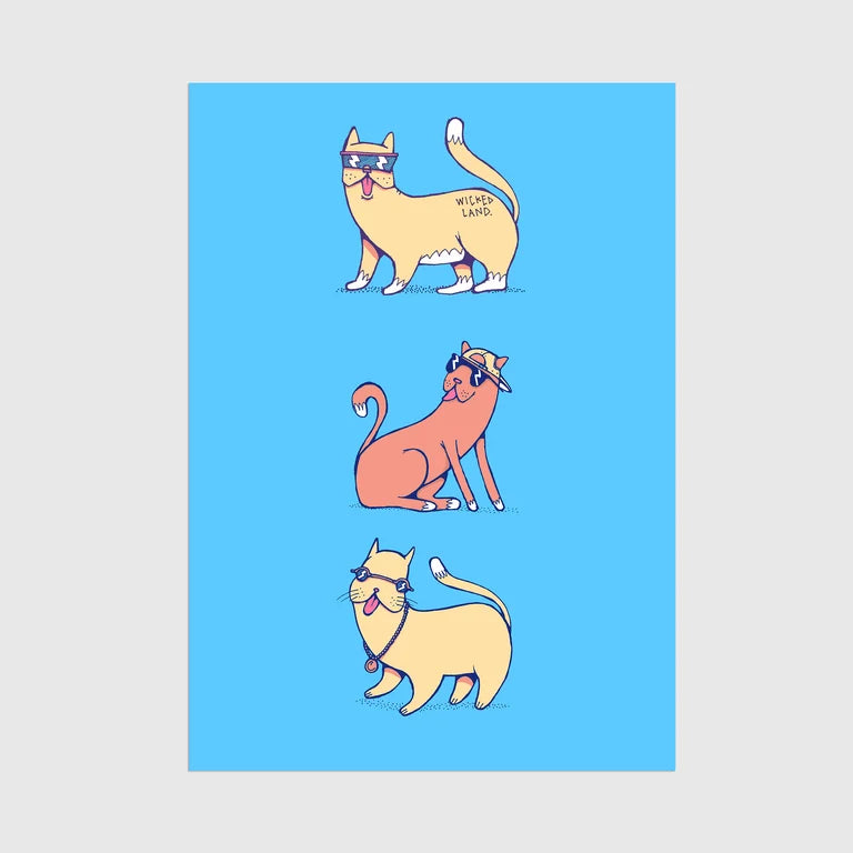 Cool Cats A4 Print