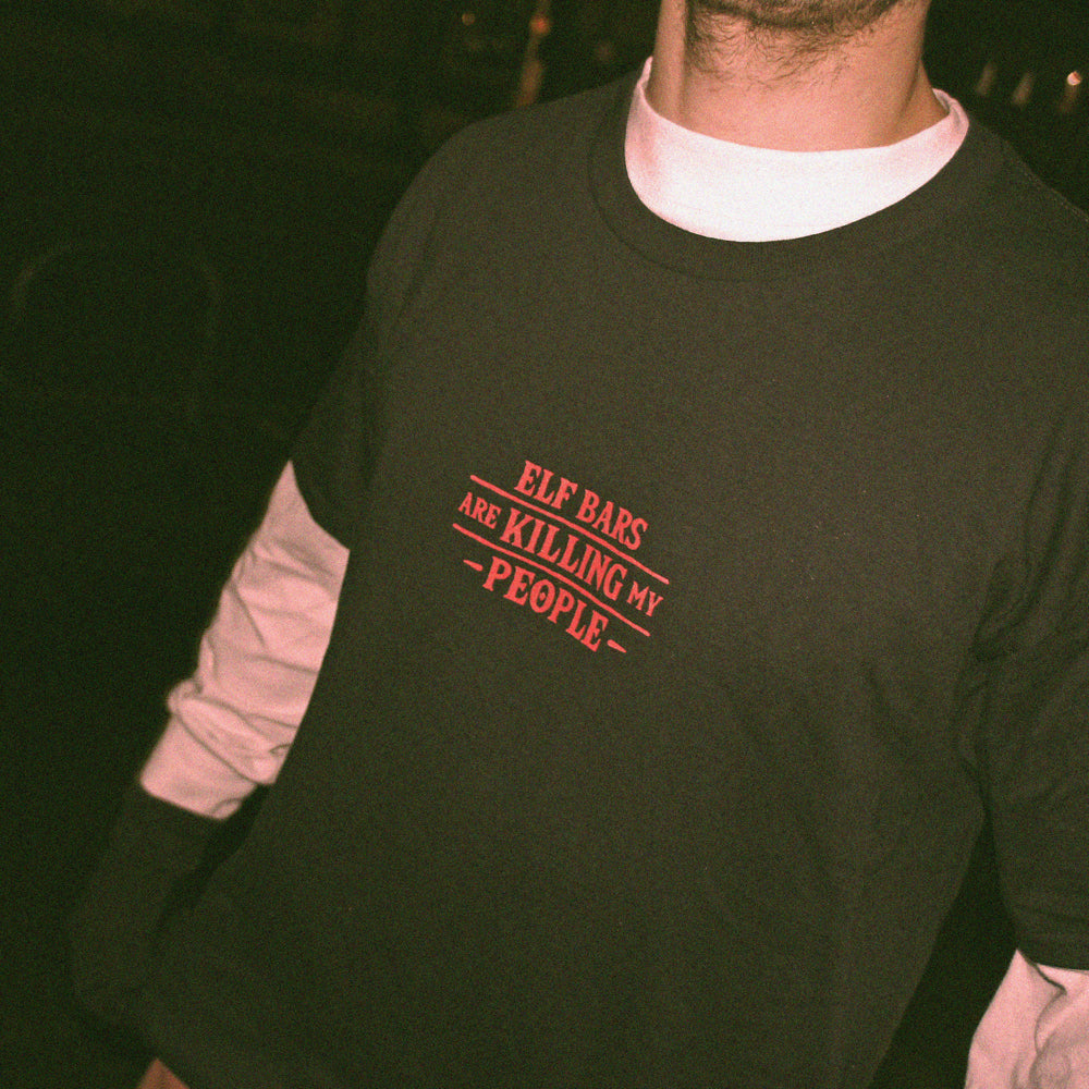 Elf Bars Are Killing My People - Red on Black