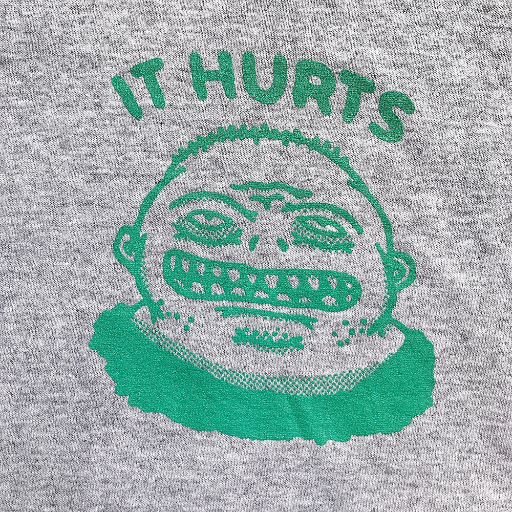 It Hurts - Green on Grey