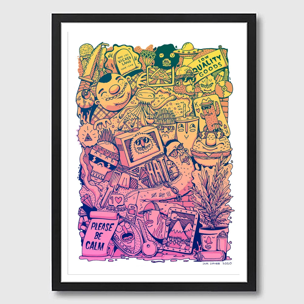 Full House Framed A3 Print