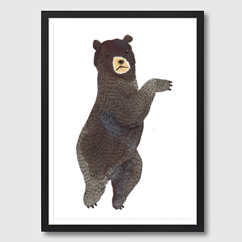Dancing Bear Framed A3 Print