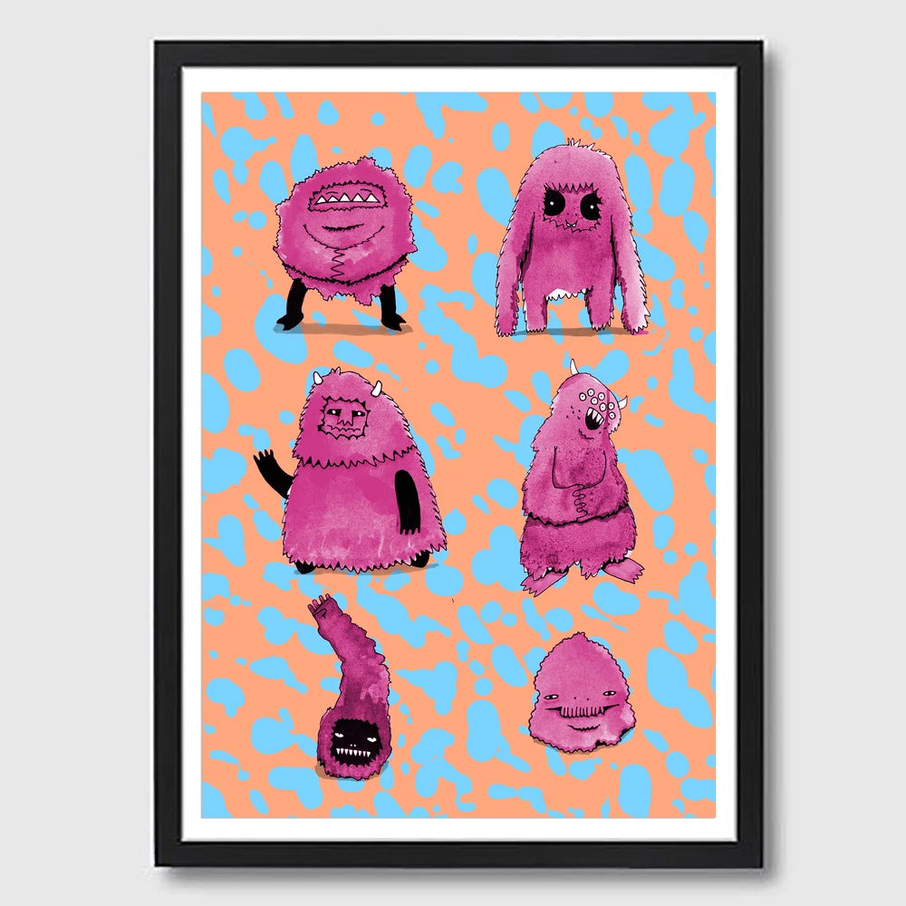 Monster Mates Framed A3 Print
