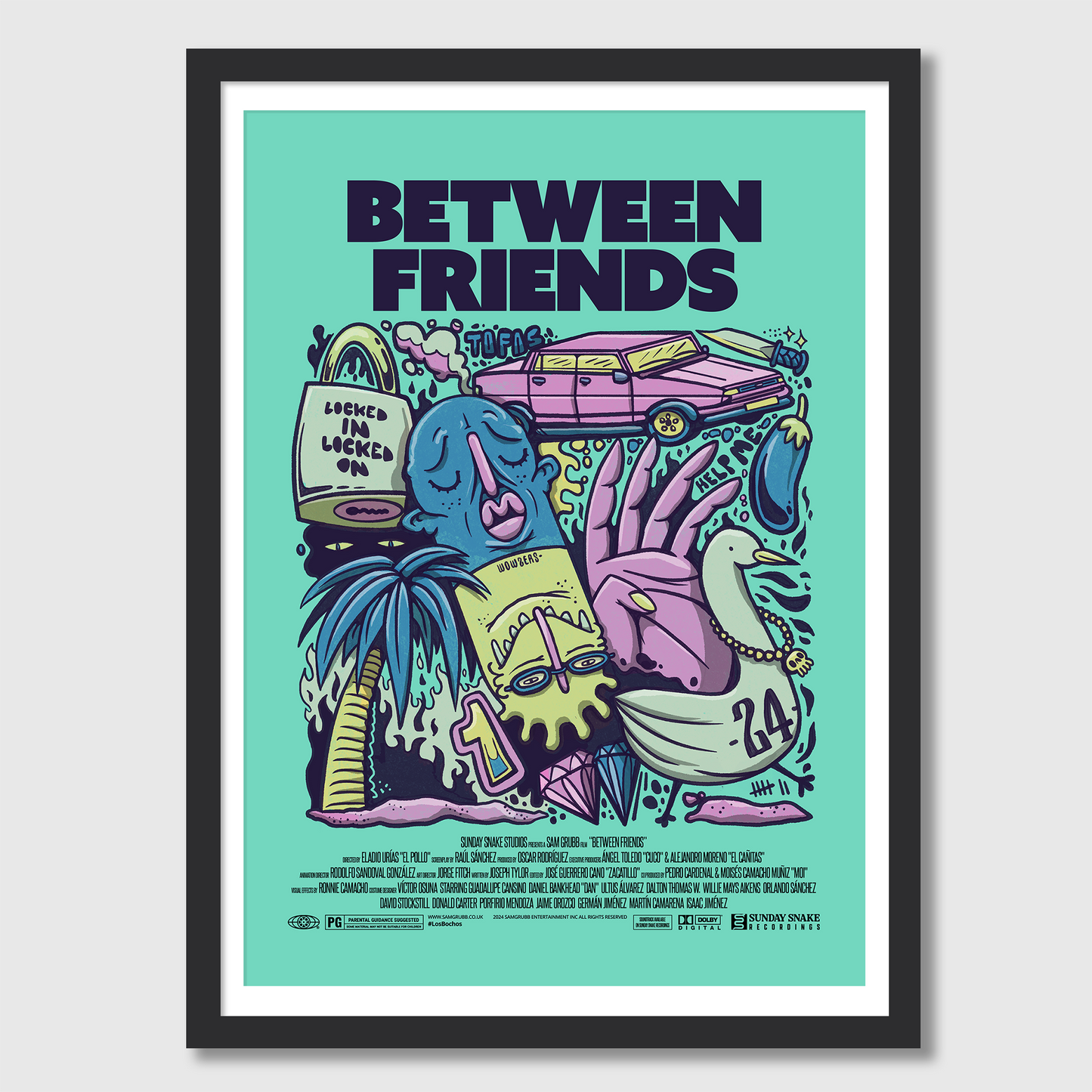 Between Friends Framed A3 Print