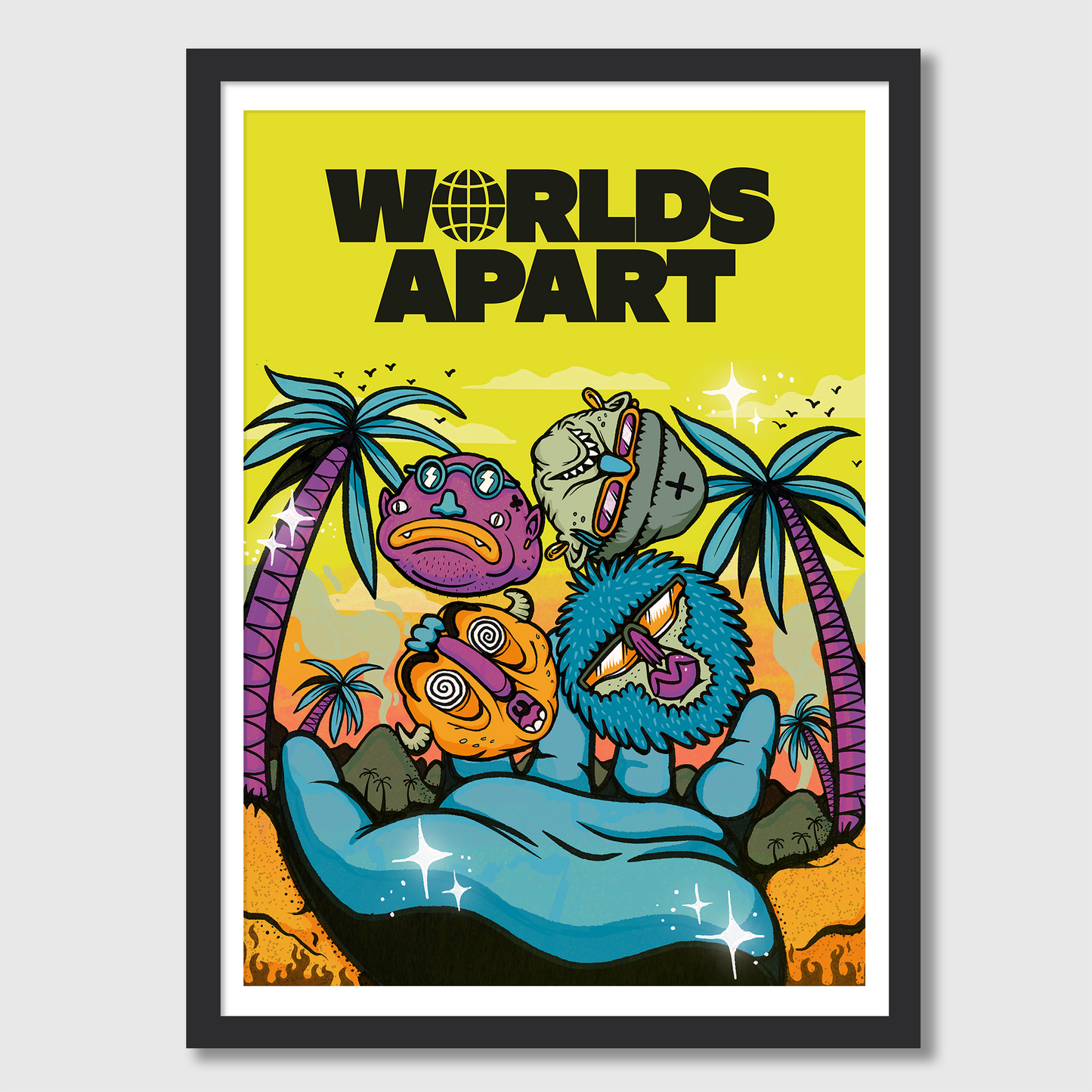 Worlds Apart Framed A3 Print