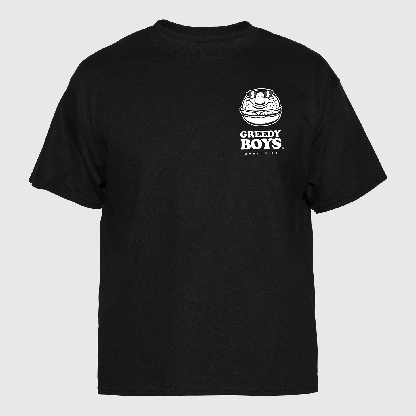 Greedy Boys - White on Black
