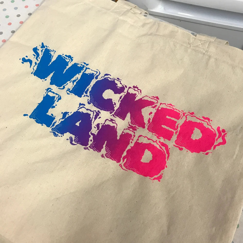 Wicked Land Slime Logo Tote Bag (Blue/Pink)