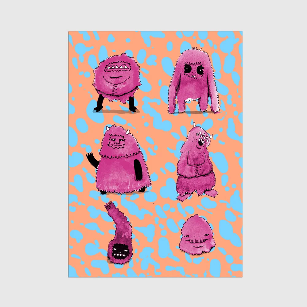 Monster Mates A3 Print