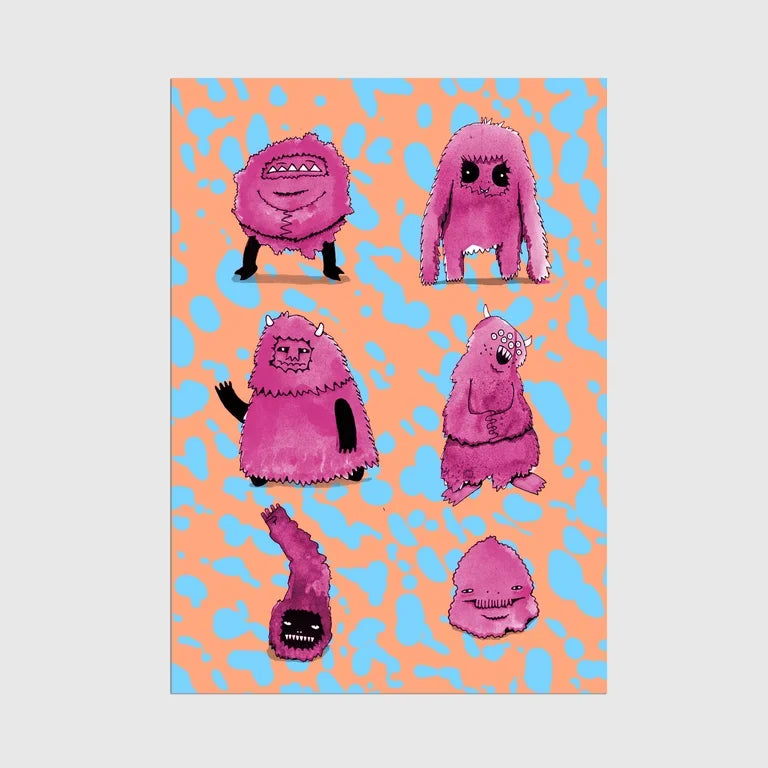Monster Mates A4 Print