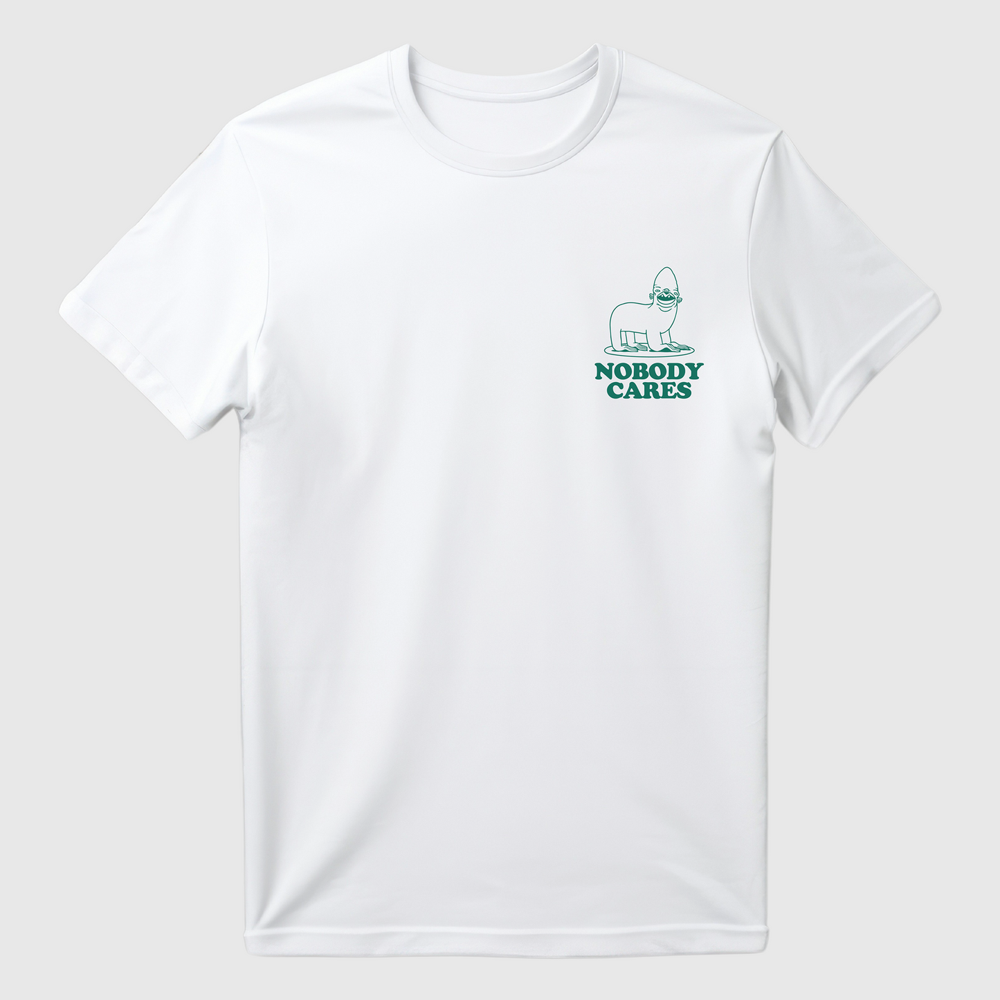 Nobody Cares (Green on White)