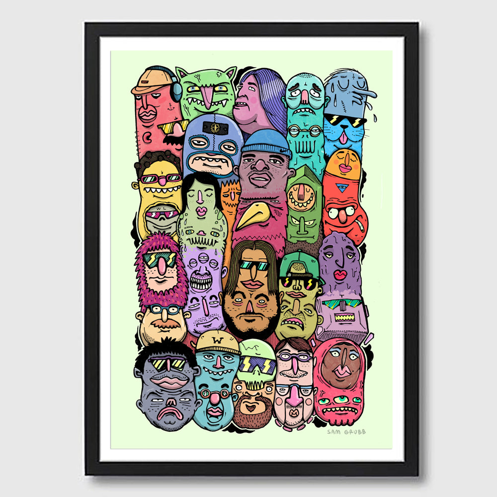 Twins Framed A3 Print